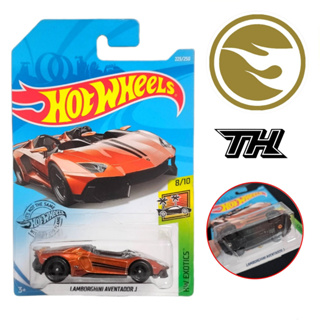 โมเดลรถเหล็ก Hotwheels : LAMBORGHINI AVENTADOR J ลิขสิทธิ์แท้ ล้อยาง STH ( SUPER TREASURE HUNT ) Hot wheels