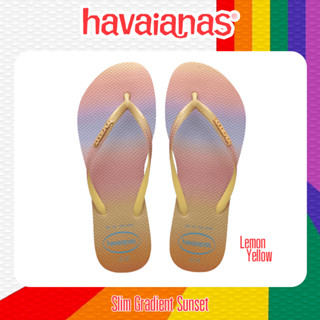 Havaianas ฮาวายานัส รองเท้าแตะ รองเท้าหูหนีบ รองเท้าหูคีบ CR Slim Sun 4146908-7598 YL (1190)