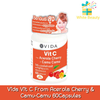 Vida Vit C From Acerola Cherry And Camu-Camu 60Capsules วีด้า วิตซี อะเซโรล่า เชอรี่ และ คามู คามู 60แคปซูล