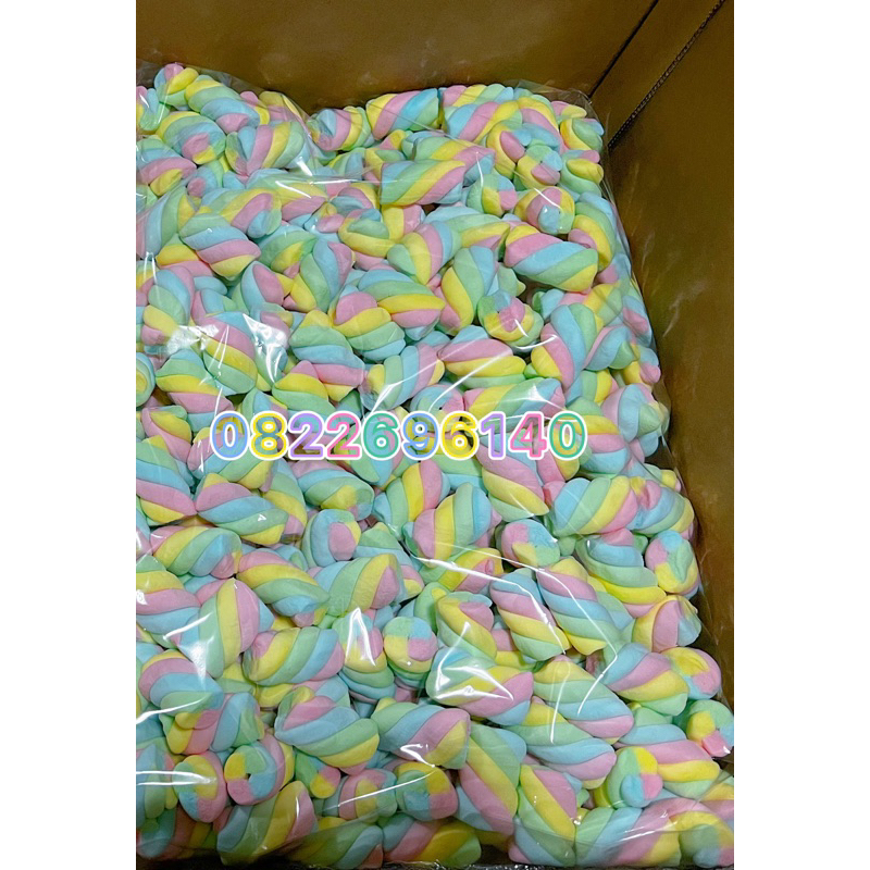 ส่งฟรี💚💖มาร์ชเมลโล่เกลียวใหญ่300กรัม💚💖