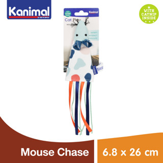 Kanimal Cat Toy ของเล่นแมว Mouse Chase ของเล่นหนูพันเชือกยัดไส้ Catnip สำหรับแมวทุกสายพันธุ์ ขนาด 6.8x26 ซม.