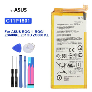 แบตเตอรี่🔋สำหรับ ASUS ROG 1เกม ZS600KL/ Z01QD/ C11P1801/ความจุแบตเตอรี่ 4000mAh+ชุดไขควงถอด+กาวติดแบต