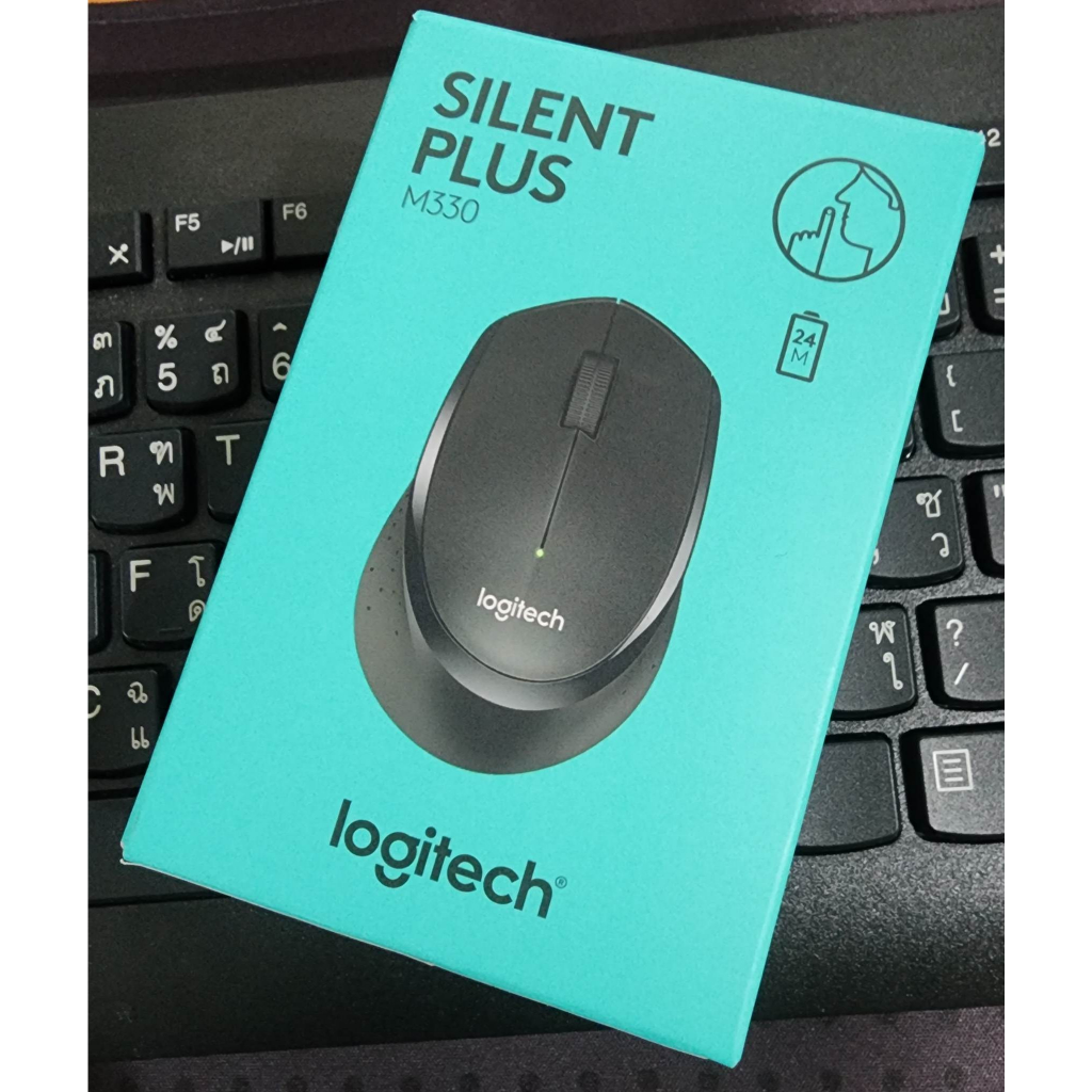 พร้อมส่งของแท้ 100%💥Logitech M330 Silent Plus Wireless Mouse (เมาส์ไร้เสียงไร้สาย เชื่อมต่อ USB ลดเสียง 90%