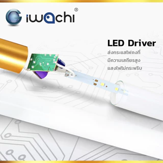 IWACHI หลอดไฟนีออน LED T8 20 วัตต์ ไฟ LED โคม LED โคมเพดานบ้าน ห้องนอน โรงรถ (แสงสีขาว) แพ็ค 1 หลอด