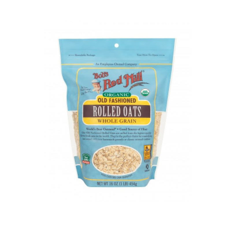 Bob's Red Mill Organic Regular Rolled Oats 454g โรลโอ๊ต ข้าวโอ๊ตแผ่น รีดแบน ออร์แกนิค
