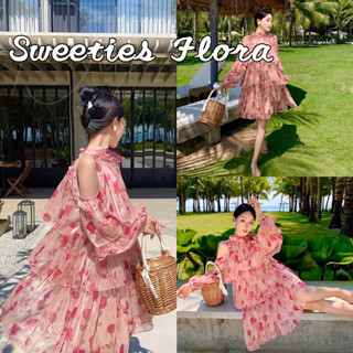 🌸SWEETIES PINK DRESS🌸 เดรสโอเวอร์ไซต์สีชมพู พริ้วสวย