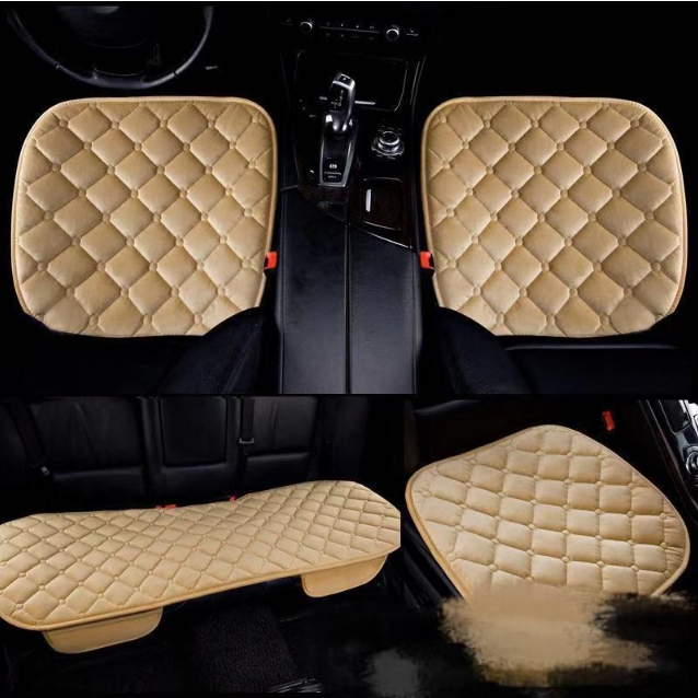 ZD01  X-Box Car Cushion เบาะรองนั่งในรถยนต์มีแบบ 3 ชิ้น กับ 1 ชิ้น Universal มีช่องเก็บของ หุ้มกำมะหยี่（1 ชุด = 3 ชิ้น）