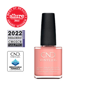 CND VINYLUX สีทาเล็บกึ่งเจล สี Salmon Run 0.5 oz. (15 ml.) นำเข้าจากอเมริกา