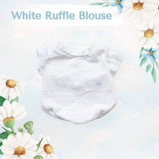 Dogster &amp; Pals: White Ruffle Blouse