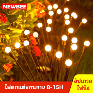 jiajiealuo โคมไฟ LED 6/8/10 LEDs พลังงานแสงอาทิตย์ กันน้ํา IP65 ไฟสวนโซล่าเซลล์ ไฟนิ่ง ไฟปักสนาม สําหรับตกแต่ง กลางแจ้ง