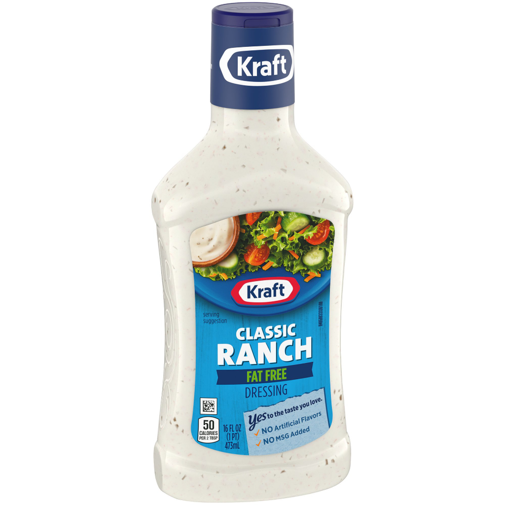 Ranch Fat Free Dressing Kraft 473 ml./Ranch น้ำสลัดไขมันฟรี คราฟท์ 473 มล.