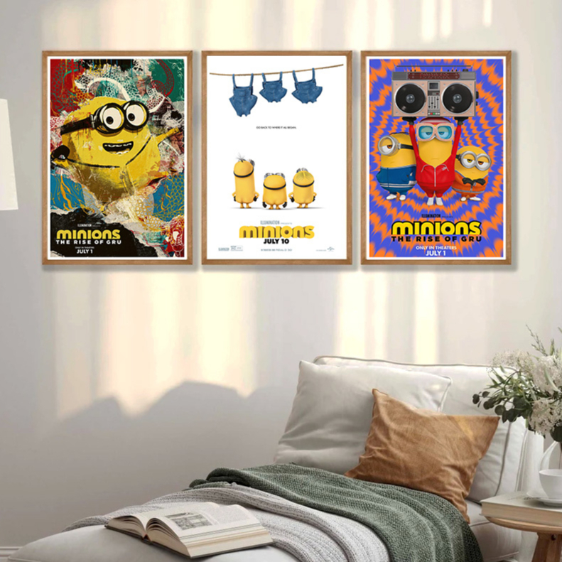 Minions Poster โปสเตอร์ หนังอนิเมชั่น มินเนียน ลูกน้องน่ารักน่าเอ็นดูของ Gru ภาพขนาด 33x48 cm