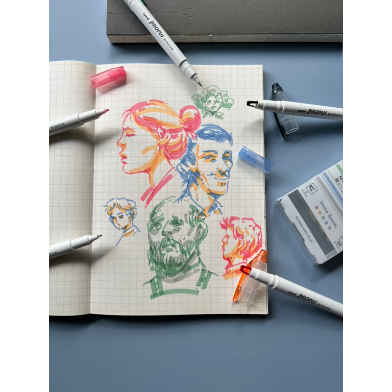 Uni hilighter set PROPUS ปากกาเน้นข้อความ