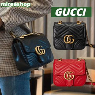 🍒กุชชี่ Gucci กระเป๋า GG Marmont Matelassé Mini Tote Bag