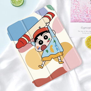 Crayon Shinchan ipad case ใส่ปากกาได้ไอแพด แอร์9 7 10 9 gen10 2 pro10 5 air1/2/3/4/5 เจน6/7/8/9/10 2017/19 เคสแทปเลต9938