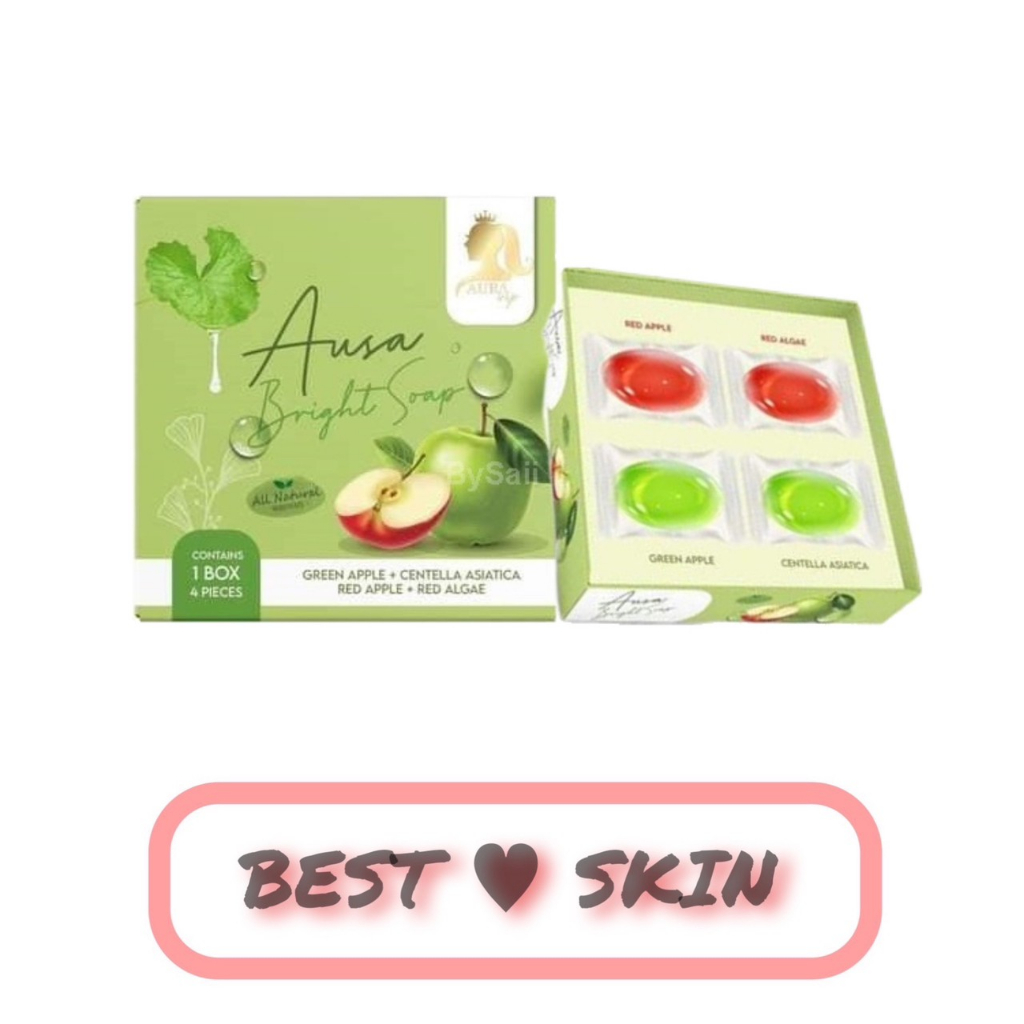 [สบู่หน้า] Aura bright Soap สบู่ออร่าไบร์ท มี 4 ก้อน