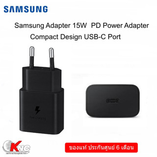 หัวชาร์จ Samsung Adapter 15W PD Power Adapter Compact Design USB-C Port สีดำ สินค้าของศูนย์แท้ มีประกัน 6 เดือน