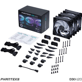 Phanteks D30-120 Regular Airflow (3x120mm) D-RGB PWM Triple Pack Fan