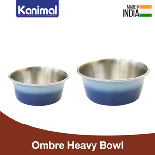 Kanimal Ombre Heavy Pet Bowl ชามอาหาร ชามน้ำ ชามสแตนเลส รุ่นหนาพิเศษ สำหรับสุนัขและแมว Size S / M (เลือกขนาด)