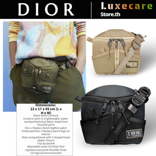 ถูกที่สุด ของแท้ 100%/ดิออร์Dior X MYSTERY RANCH Men/Belt Bags ผู้ชาย/กระเป๋าคาดเข็มขัด/กระเป๋าค