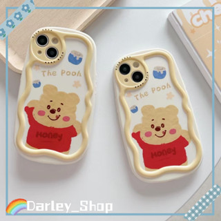 เคสไอโฟน iphone 11 14 Pro Max การ์ตูน น่ารัก หมีพูห์ ขอบเต็ม ป้องกันการตก เคส iphone 12 13 Pro Case for iPhone