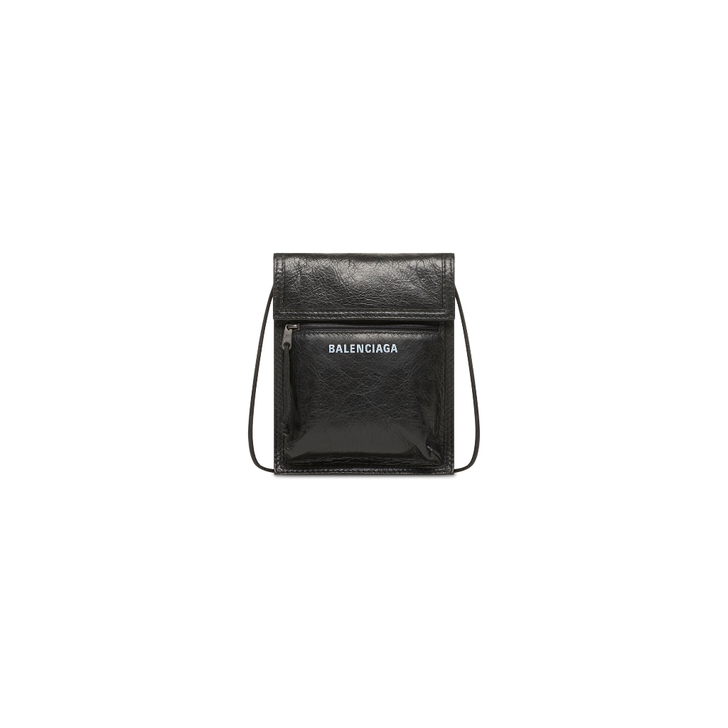 🍒บาเลนเซียก้า Balenciaga EXPLORER SMALL SHOULDER STRAP POUCH🍒กระเป๋าสะพายข้างผู้ชาย/กระเป๋าโทรศัพท์มือถือ