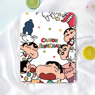 Crayon Shinchan TPU เคสหลังใส air1/2/3/4/5 gen6/7/8/9/10 โปร10 5นิ้ว แอร์9 7 10 9 เจน10 2018/20/22 ปากกาไอแพด case ipad