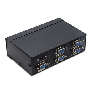 กล่องเเยกจอ กล่องขยายจอภาพ BoxเเยกจอภาพVGA 4-port VGA Splitter 1 PC To 4 Monitors VGA SVGA XGA LCD Video Splitter Box