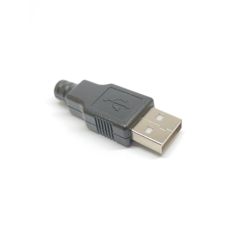 ปลั๊กเชื่อมต่อUSB หัวต่อ USB ตัวผู้ พร้อมฝาครอบพลาสติก,connector USB ผู้สำหรับต่อสาย,ปลั๊กUSB จำนวน1ชิ้น
