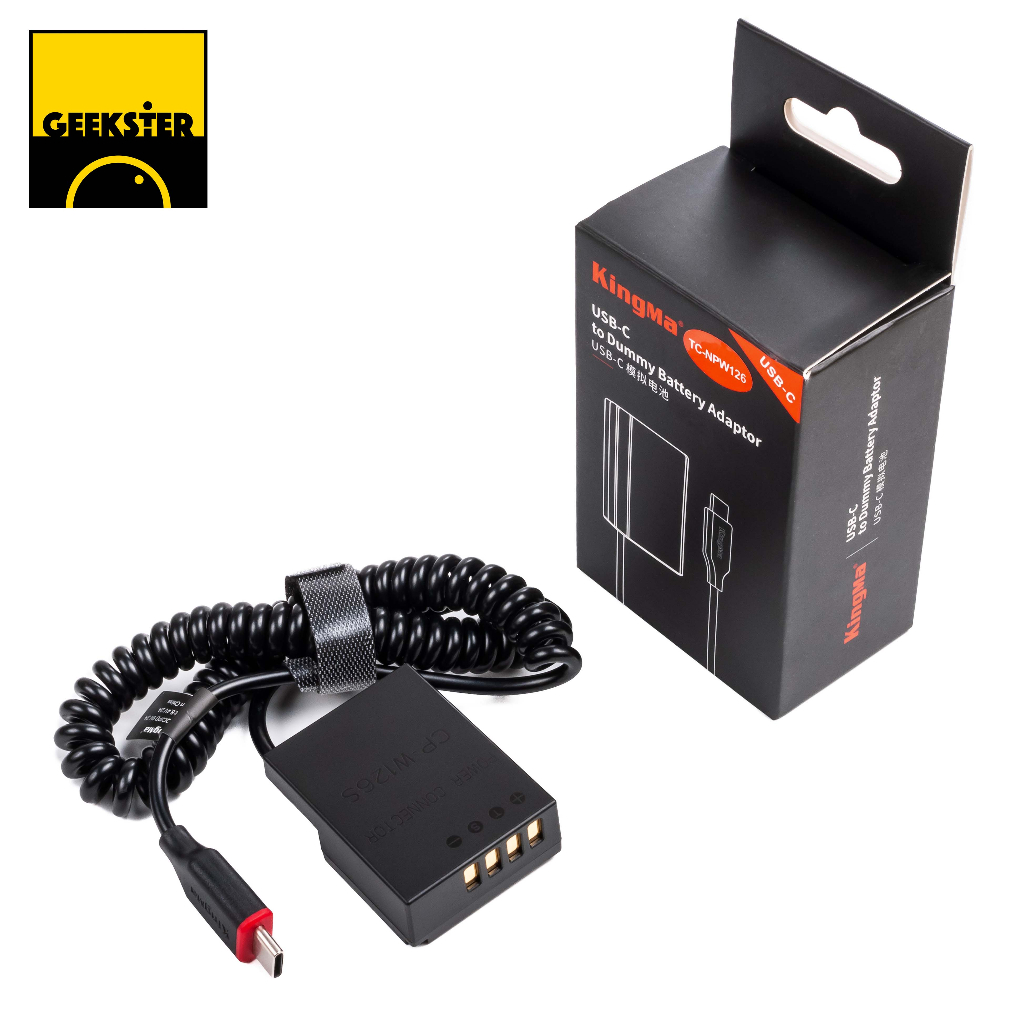 แบต Dummy Fuji NP-W126 / NP-W126S Kingma USB-C แบตไลฟ์สด แบตดัมมี่ ฟูจิ ( NPW126 / W126S / XA10 / XE4 / XT30 / XT200 )
