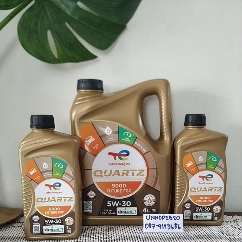 น้ำมันเครื่องTOTAL QUARTZ9000 5W-30สังเคราะห์แท้ เบนซินAPI SP GF-6A GEN3