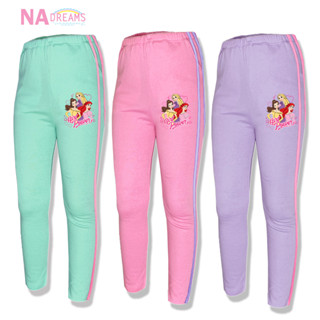 Disney Princess กางเกงเลคกิ้งเด็ก 4-10 ปี ลายการ์ตูน เจ้าหญิง จาก NADreams กางเกง Legging