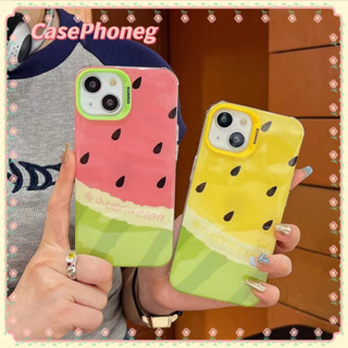 🍑CasePhoneg🍑ป้องกันการหล่น ขอบเต็ม iPhone 11 14 pro max หวานสวย แตงโม ลวดลาย ความคิดสร้างสรรค์ case for iPhone 12 13