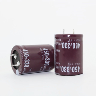 C Capacitor Electrolyte 330uF 450V ตัวเก็บประจุ อิเล็กโทรไลต์ คาปาซิเตอร์