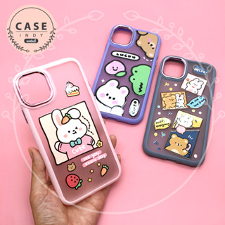 เคสIP  7+/8+ 11 เคสนิ่ม TPU กันเลนส์กล้องเงา ด้านหลังขุ่นพิมพ์ลายการ์ตูน