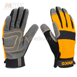 INGCO ถุงมือช่าง อเนกประสงค์ ไมโครไฟเบอร์ Size : XL รุ่น HGMG01 ( Mechanic Gloves ) B