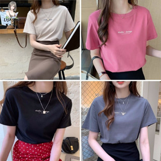 เสื้อยืดแขนสั้น 💓 Free Size💓 เสื้อยืดแขนสั้นพิมพ์ลาย เสื้อยืดคอกลม 🛒TS1038