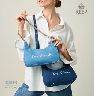 💙💙 New in !! สินค้าเข้าใหม่สัปดาห์นี้ค่า KEEP Sydney Denim bag กระเป๋า ทรงพอชรุ่นใหม่จากทางแบรนด์