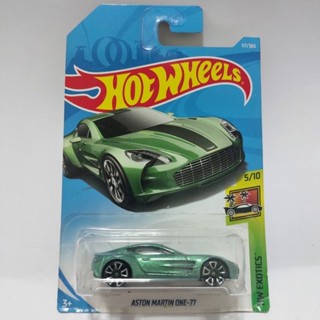 รถเหล็ก Hotwheels ASTON MARTIN ONE 77 สีเขียว (ib19)