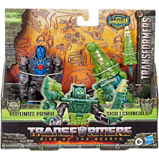 Transformers Rise of The Beasts Movie, Beast Alliance, Beast Combiners 2-Pack Optimus Primal &amp; Skullcruncher Toys