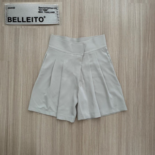 กางเกงขาสั้นใส่แล้วขาเรียว Belleito size M สีครีม