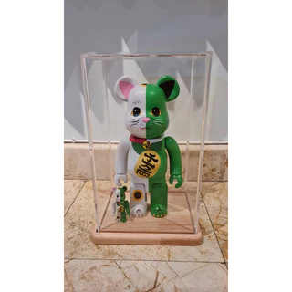 พร้อมส่ง - กล่องอะคริลิค ฐานไม้ กล่อง BEARBRICK 400% กล่องครอบโมเดล งานไทย เนื้อใส