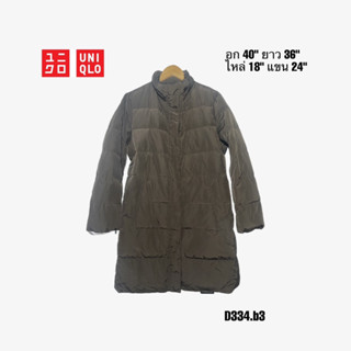 Uniqlo winter coat เสื้อกันหนาวยุนิโคล่สีน้ำตาล XL อก 40 ยาว 36 D334.b3