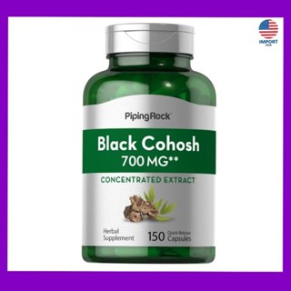 💜พร้อมส่ง🇺🇸Lotใหม่💜, Black Cohosh, 700 mg, 150 Quick Release Capsules, แบลคโคฮอช, เสริมฮอร์โมนเพศหญิง,วัยทอง,piping rock