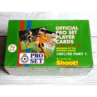 (Sealed Box) กล่องการ์ดฟุตบอล PRO SET 1991/92 PLAYER SOCCER CARDS