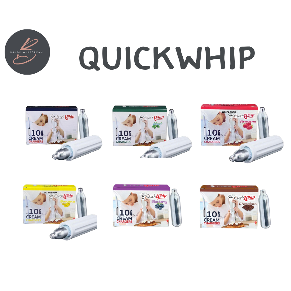 แก๊สวิปครีม Quick Whip แก๊สไนตรัสออกไซด์ หลากหลายกลิ่น