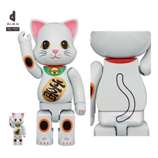 พร้อมส่ง🐻 Bearbrick NYABRICK Maneki Neko White Plating 100% &amp; 400%