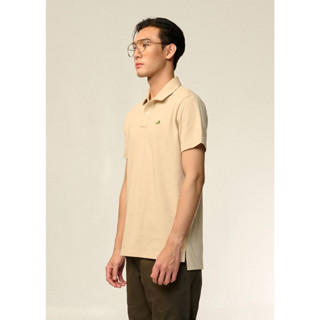 ENHANCED NEUTRALS CUSTOM FIT POLO SHIRT COLLAR เสื้อโปโลปกเชิ้ตสีครีม ENHANCED NEUTRALS ทรงคัสตอมฟิต