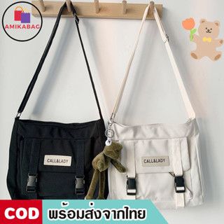 AMIKABAG(MK1895)กระเป๋าสะพายข้างCALL&amp;LADYผ้าไนล่อน