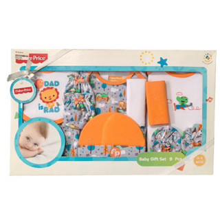 Fisher price 0-3M Baby gift set 9 pes ชุดกิ๊ฟเซ็ตเด็กอ่อน ชุดของขวัญกิ๊ฟเซ็ต